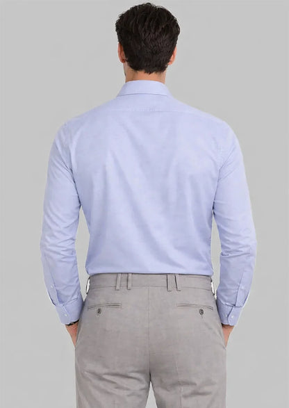 Calvy Klien Branded Men’s Sky Blue Micro Check Shirt MFS-17