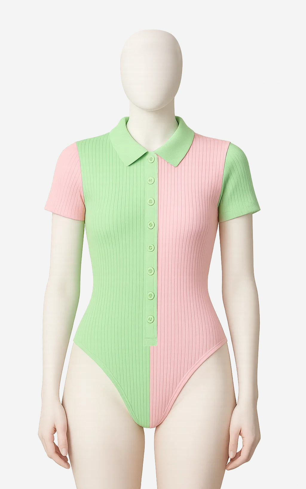 MSS Women's Green & Pink Body Suit