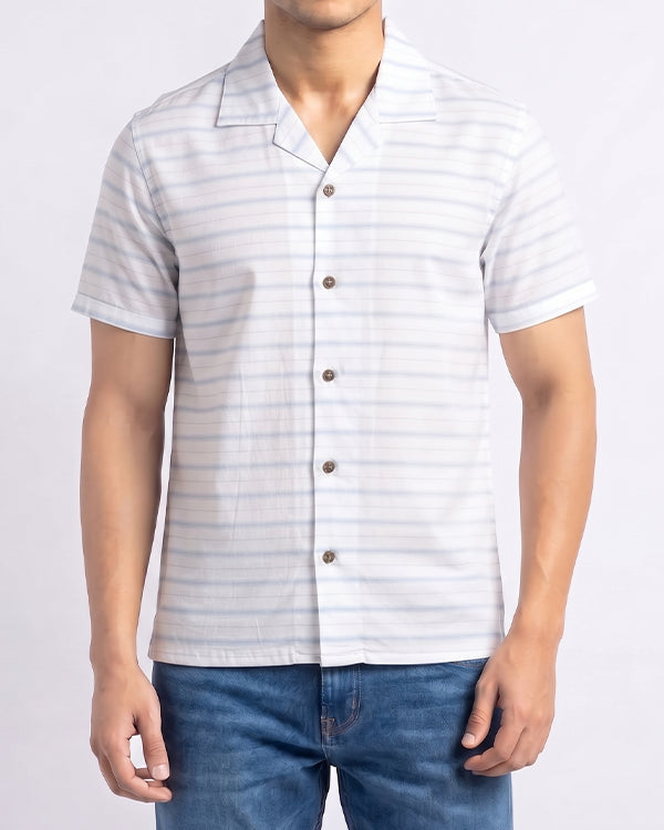 Pegadoor Branded Casual Half Sleeves Shirt White Color MCS-09