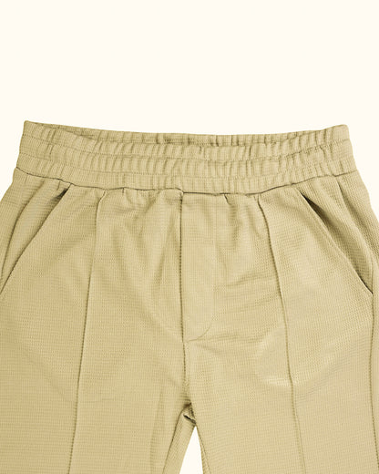 Zelig Branded Men's Light Khaki Color Textured Trouser MTR-03