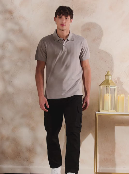 MXX Plain Black Cargo Pant 6 Pockets