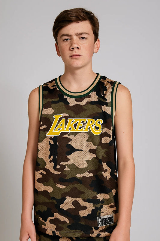 NBBA Branded Boy's Polyester Sando Camouflage Print BSO-01