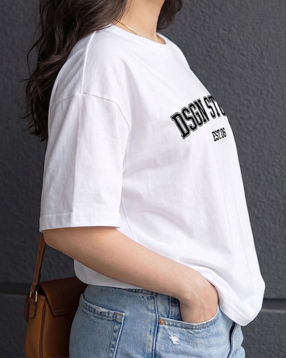 BOOH Branded Women’s Classic Logo T-Shirt – White WT-05