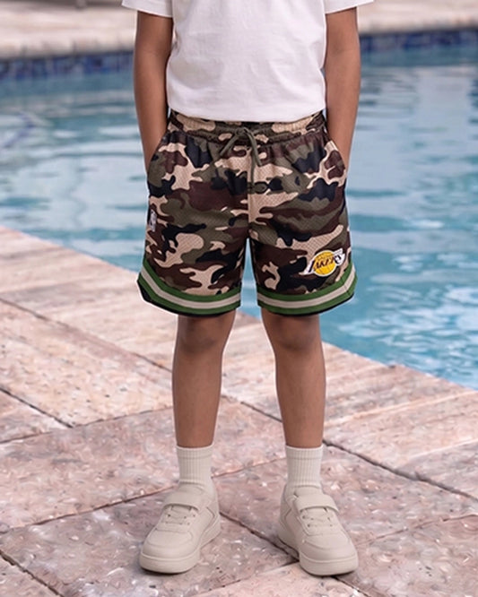 NBBA Boy's & Men's Polyester Shorts Camouflage Print BST-08