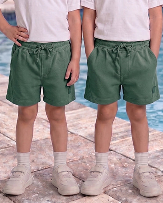 ZARRAA Boy's Premium Shorts Dark Green Color BST-12