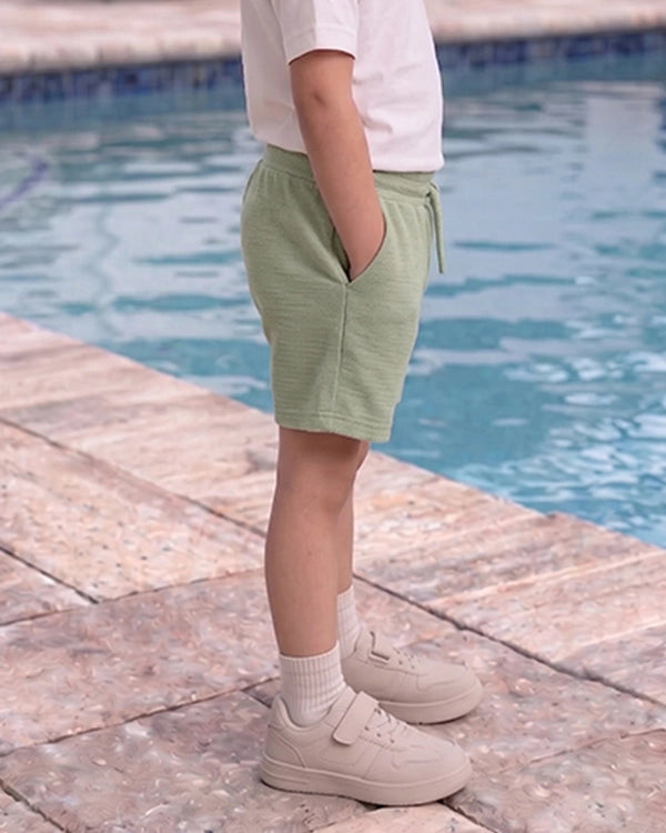 ZARRAA Boy's Premium Shorts Light Green Color BST-16