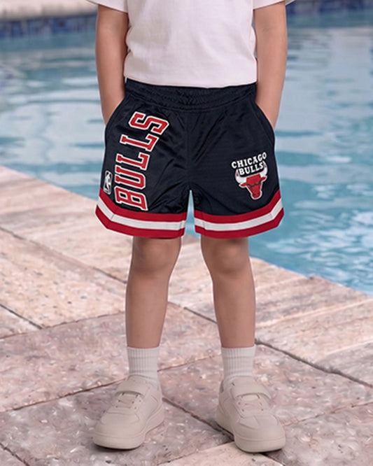 NBBA Branded Boy's & Men's Polyester Shorts Black Color BST-04