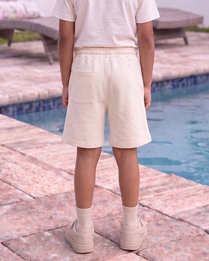 ZARRAA Boy's Premium Shorts Off White Color BST-10