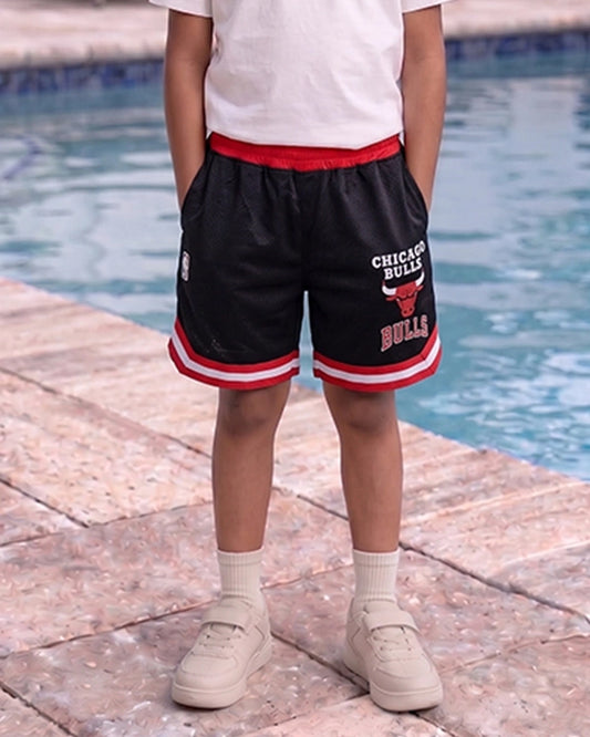 NBBA Branded Boy's Polyester Shorts Black Color BST-03