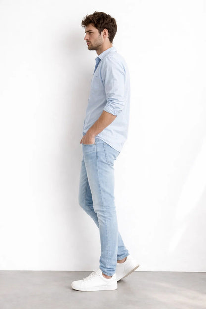 Zelig Branded Men’s Light Blue Slim-Fit Stretch Denim Jeans MJ-14