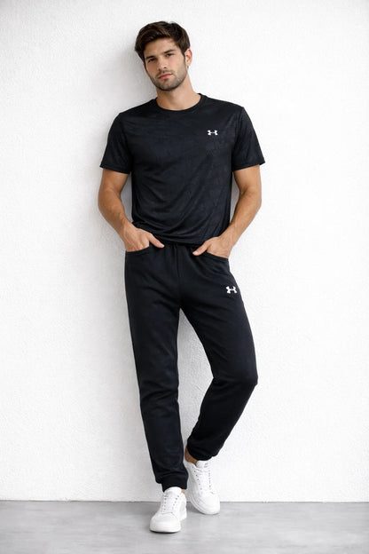 Under Armr Textured Dri-fit T-Shirt – Black MDT-19