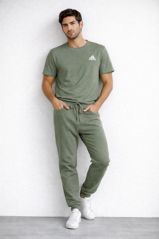 Adids Men’s Athletic Crew Neck Dri-fit T-Shirt - Olive Green MDT-26