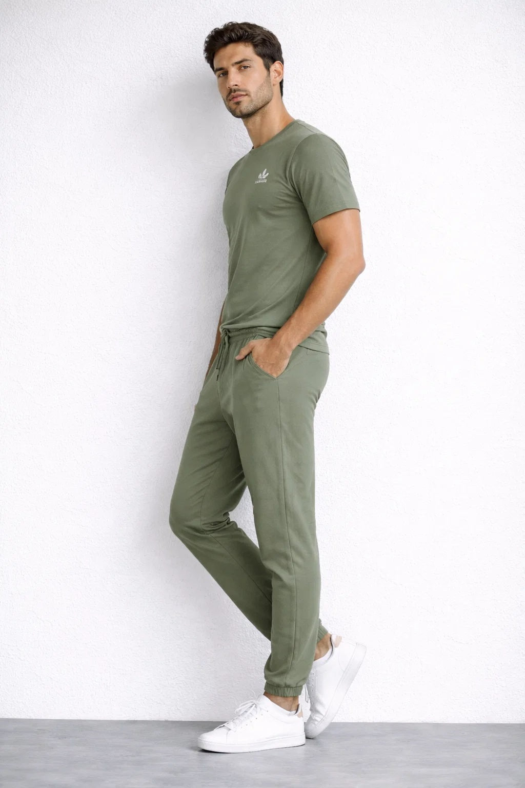 Adids Men’s Athletic Crew Neck Dri-fit T-Shirt - Olive Green MDT-26