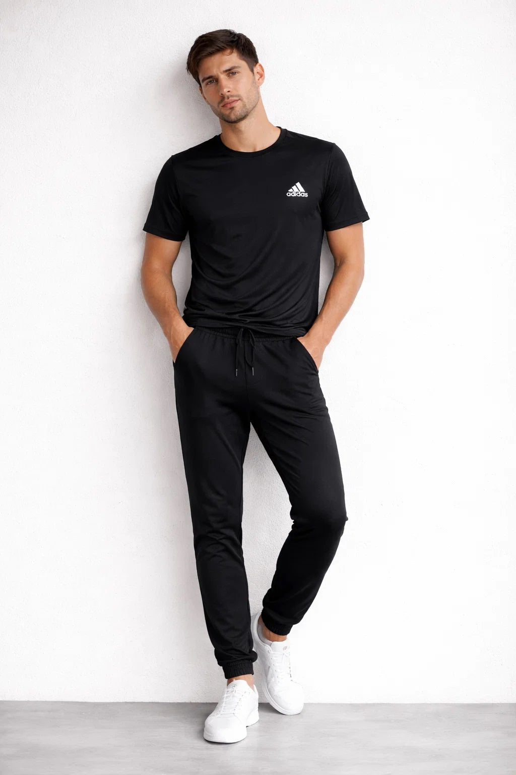 Adids Men’s Athletic Crew Neck Dri-fit T-Shirt - Black MDT-24