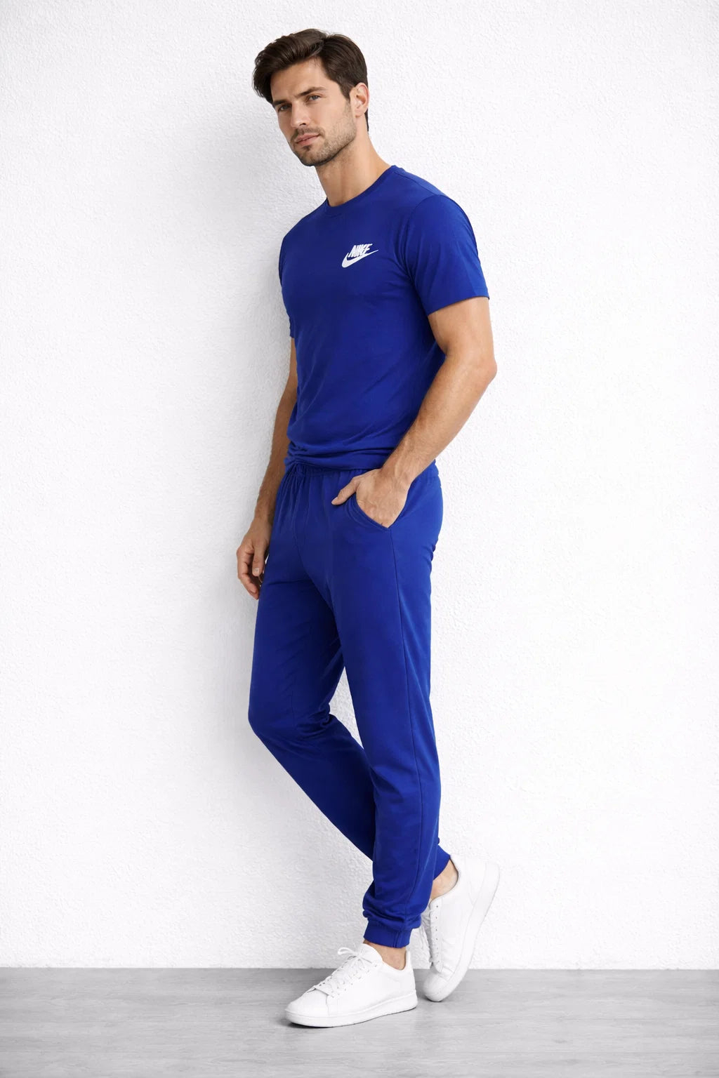 NIKK Men’s Performance Crew Neck Dri-fit T-Shirt - Navy Blue- MDT-23