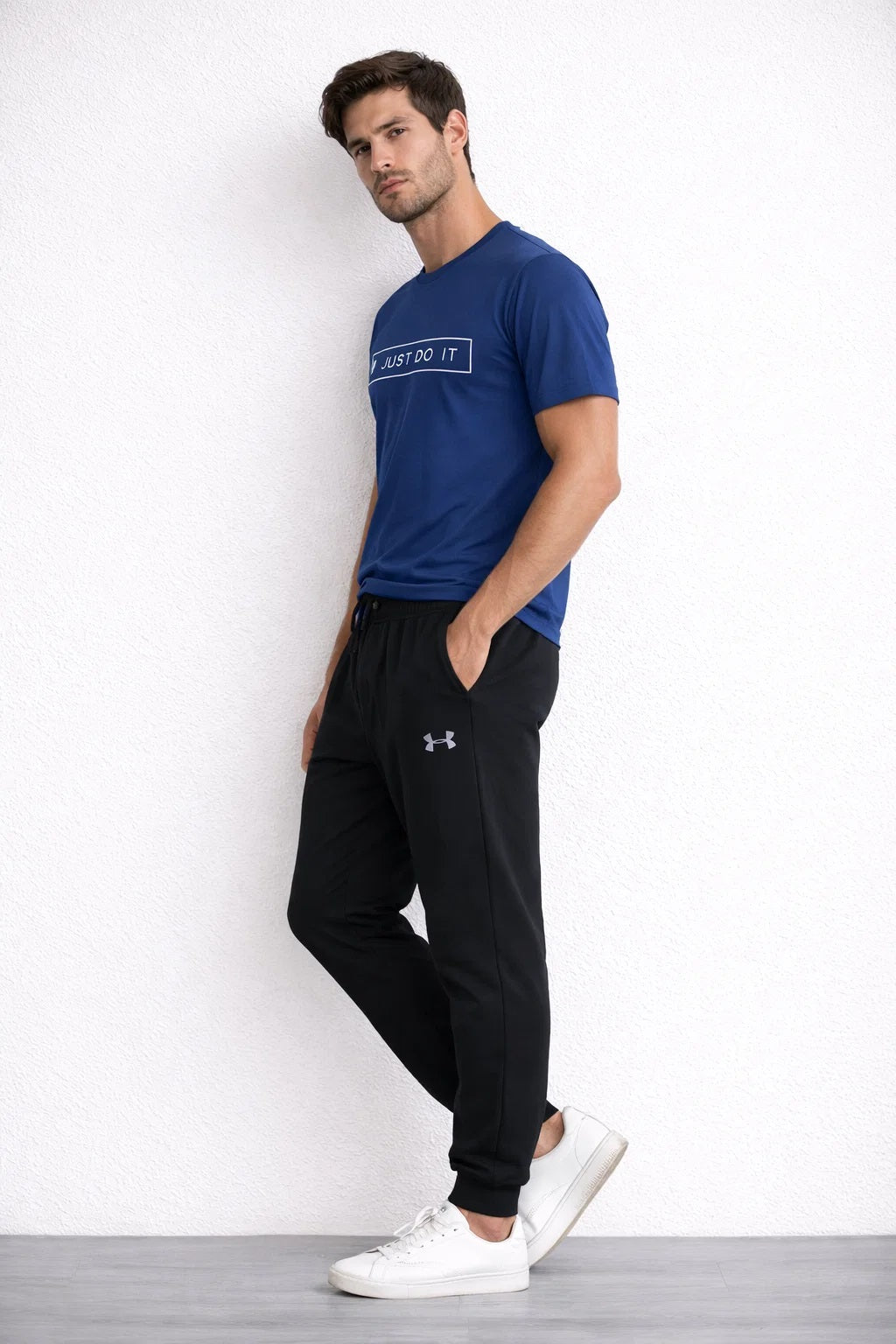 NIKK Men’s Nike Dri-FIT “Just Do It” Graphic T-Shirt – Navy Blue MDT-31