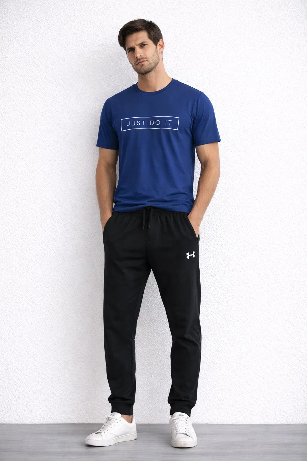 NIKK Men’s Nike Dri-FIT “Just Do It” Graphic T-Shirt – Navy Blue MDT-31