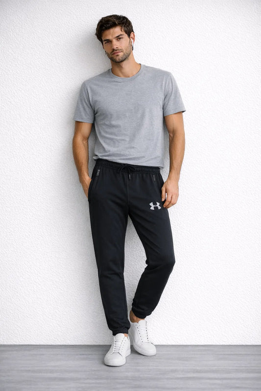 Under Armr Branded Men’s Black Dri-Fit Jogger Trousers MDTR-02