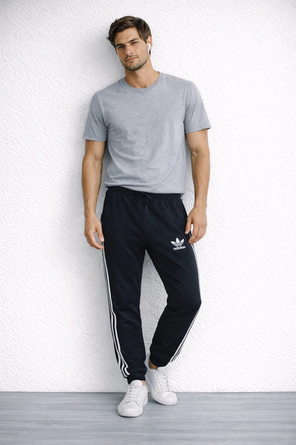 Adids Branded Men’s Black Dri-Fit Striped Jogger Trouser MDTR-04
