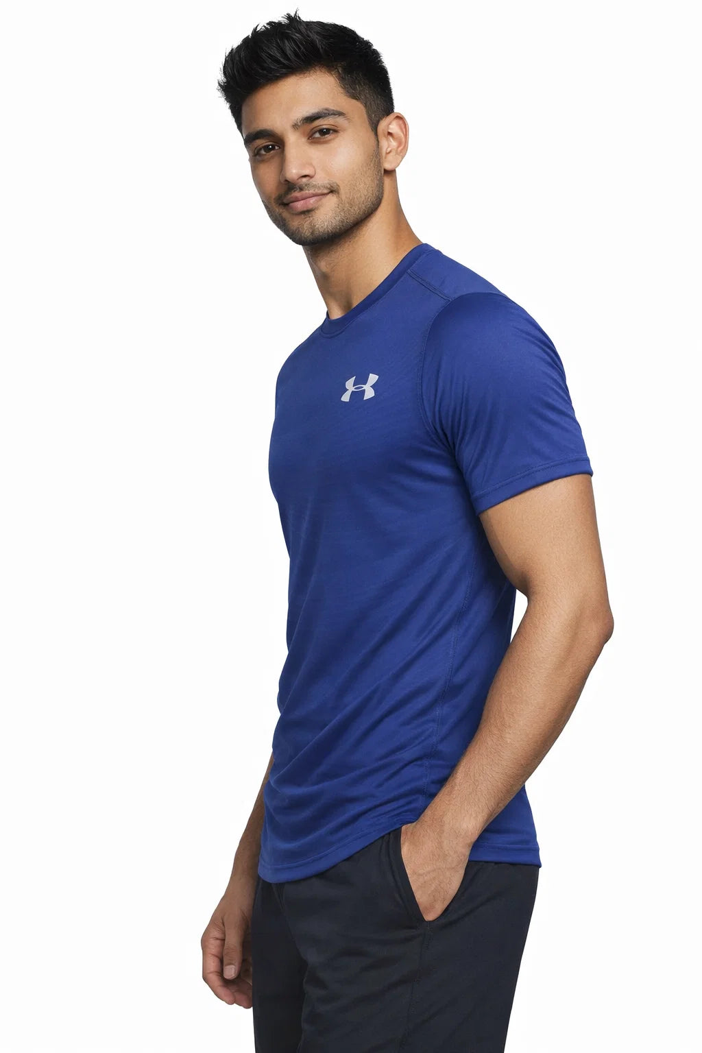 Under Armr Men’s Performance Crew Neck Dri-fit T-Shirt - Blue MDT-28