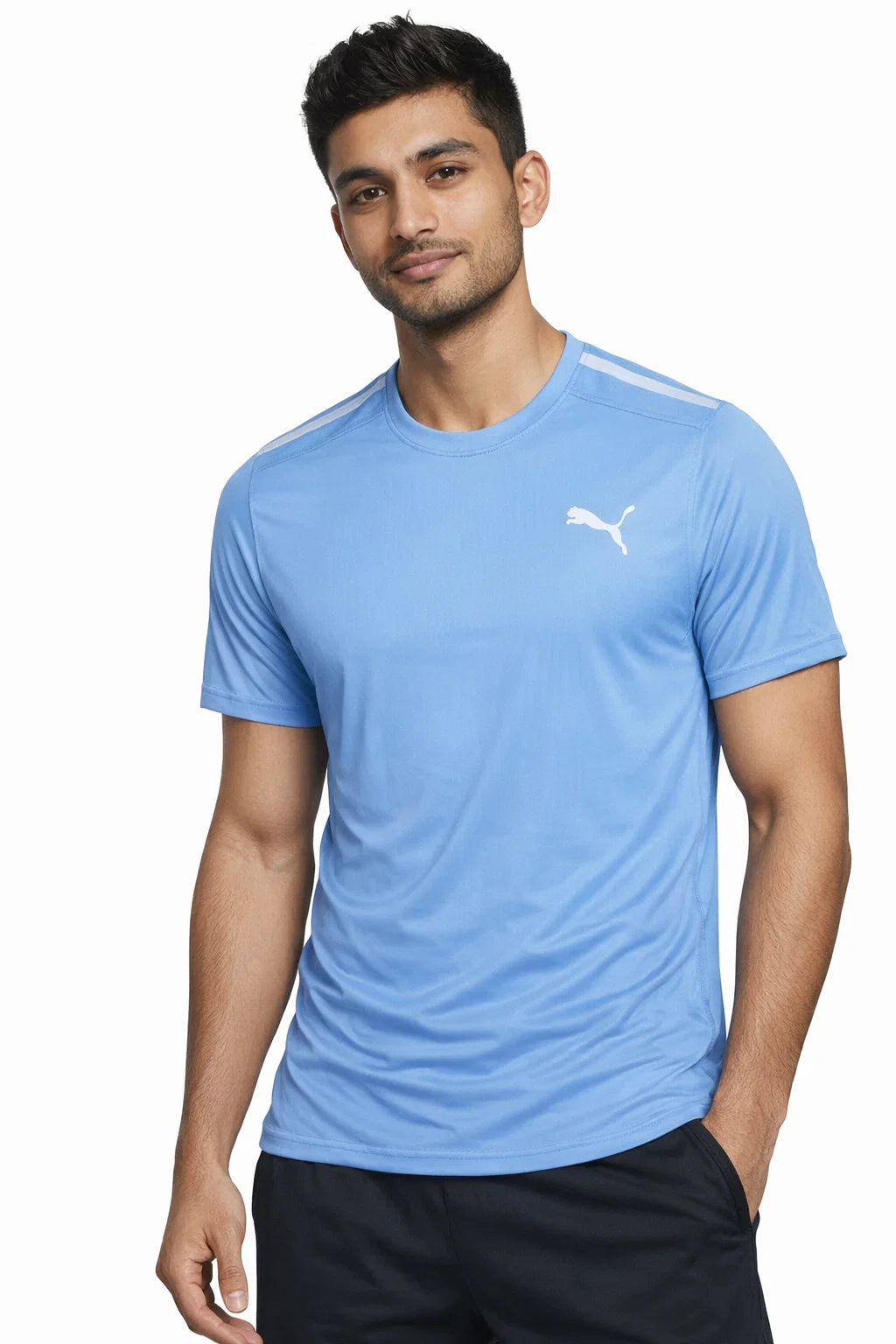 Pumay Men’s Lightweight Training Crew Neck T-Shirt – Sky Blue MDT-30