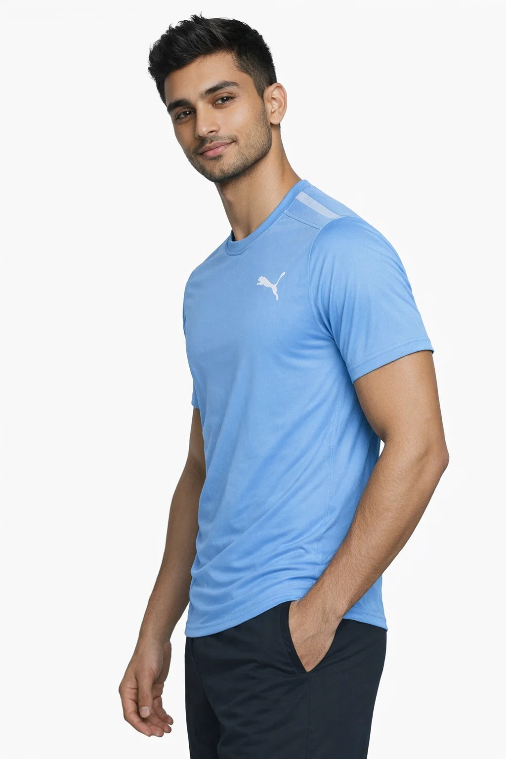 Pumay Men’s Lightweight Training Crew Neck T-Shirt – Sky Blue MDT-30