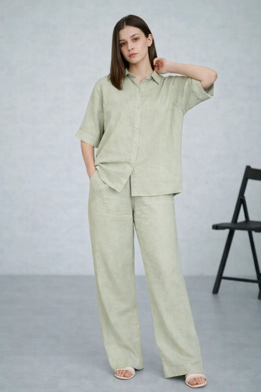 Spark Branded Women’s Premium Co-ord Set – Pistachio Green WCS-37