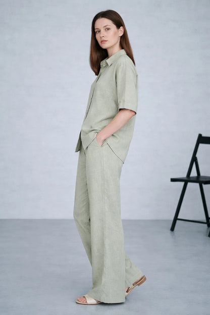 Spark Branded Women’s Premium Co-ord Set – Pistachio Green WCS-37