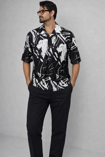 Spark Branded Mens Casual Shirt-Arctic White Linen-Blend MCS-38