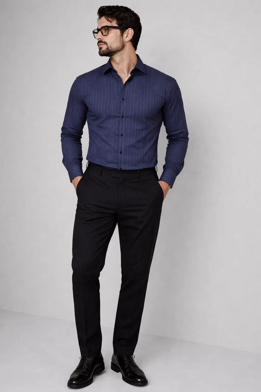 Branded Mens Formal Shirt-Dark Purple MFS-42