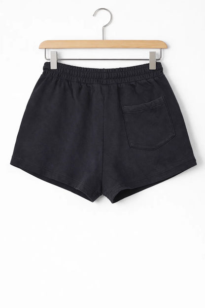 ALOS branded Womens Shorts-Washed Black MWS-22