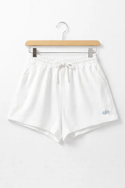 ALOS branded Womens Shorts-White MWS-25