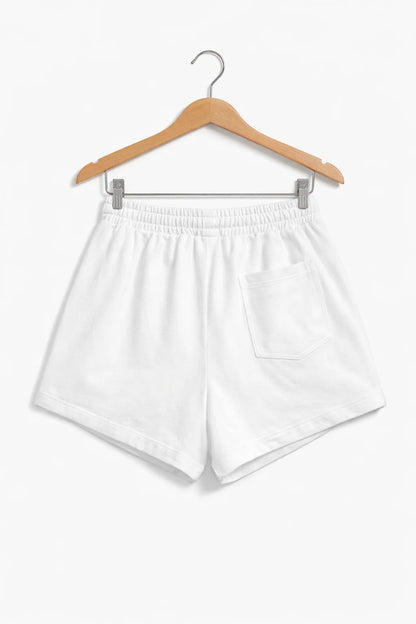 ALOS branded Womens Shorts-White MWS-25