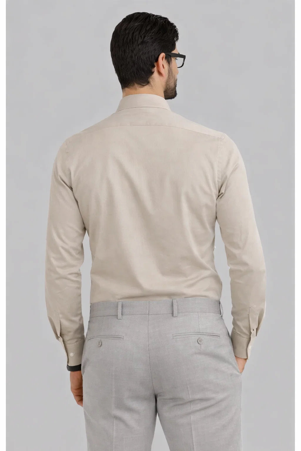 Zelig Branded Men’s Classic Beige Cotton Formal Shirt MFS-19