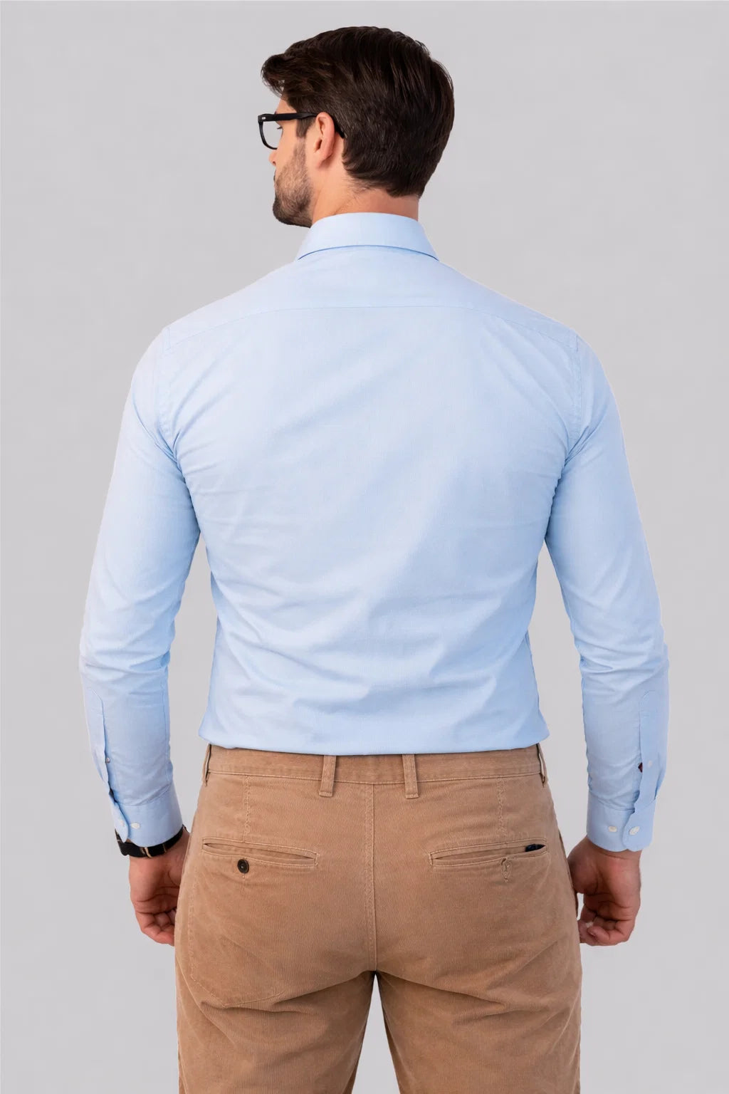 Branded Mens Formal Shirt-Sky Blue MFS-57