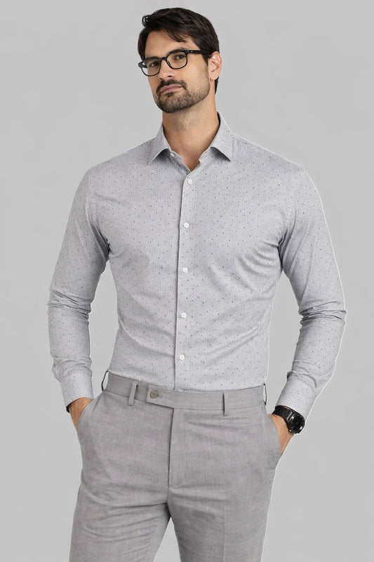 Calvy Klien Branded Mens Formal Shirt-Sky Blue Linear MFS-59