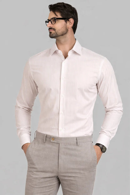 Calvy Klien Branded Mens Formal Shirt-Off-white MFS-61