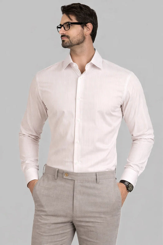 Calvy Klien Branded Mens Formal Shirt-Off-white MFS-61