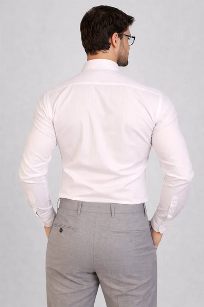 Calvy Klien Branded Mens Formal Shirt-Off-white MFS-61