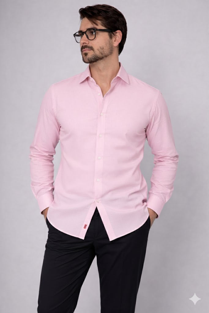 Moos Branded Mens Casual Shirt-Blush Pink MCS-47