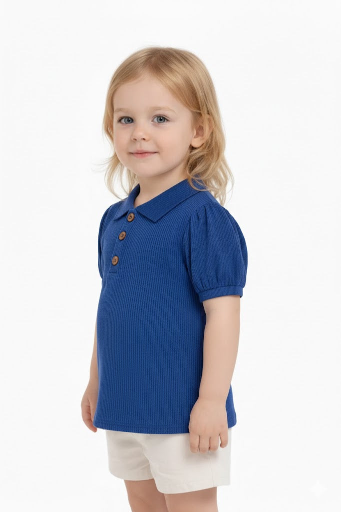 Spark Branded Girls Fusion Top –  Blue GF-11