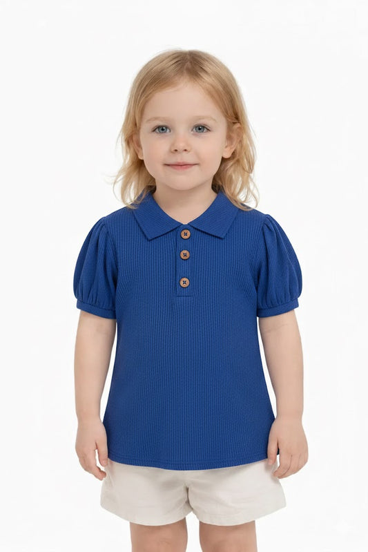 Spark Branded Girls Fusion Top –  Blue GF-11