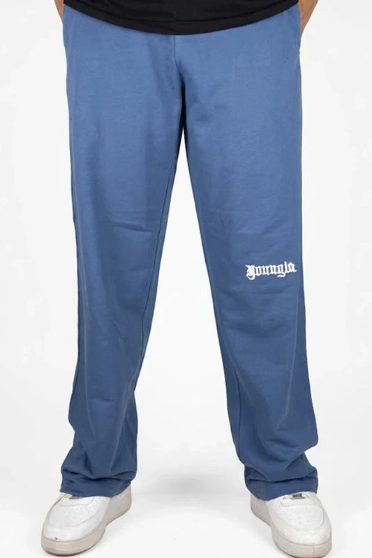 Younglay Branded Unisex Wide-Leg Trouser - Steel Blue UT-31