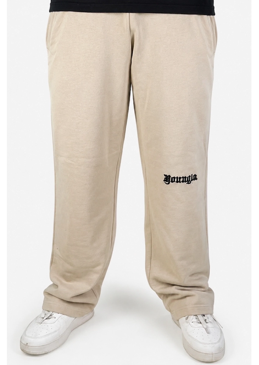 Younglay Branded Unisex Wide-Leg Trouser - Khaki UT-32