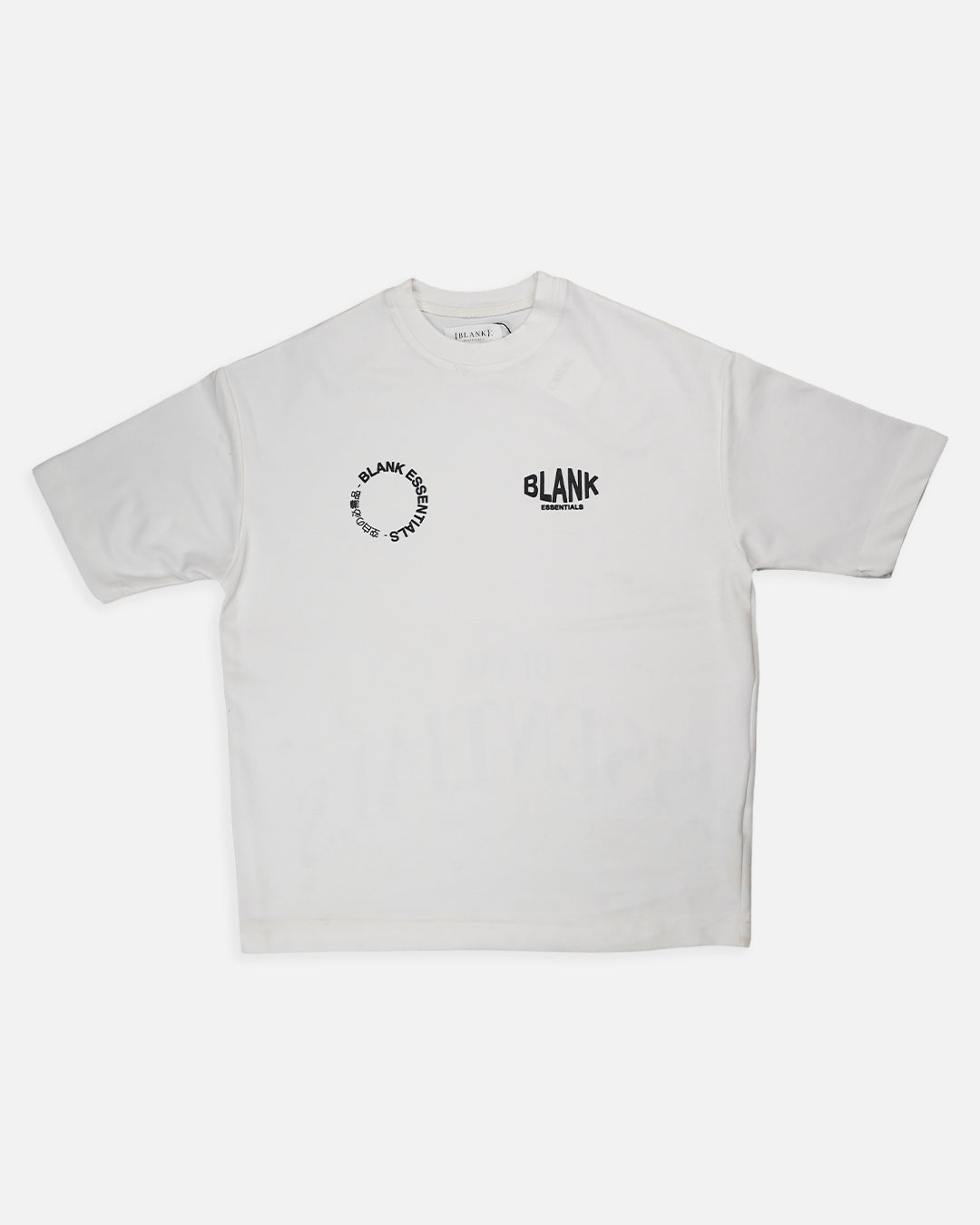 Blanky Branded Men's White Drop Shoulder Tee MT-21