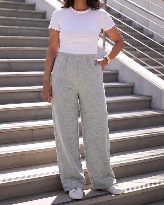 Sinsaey Branded Women's Wide-leg Trouser Grey Color WTR-04